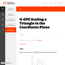 G-GPE Scaling a Triangle in the Coordinate Plane