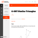 G-SRT  Similar Triangles