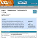Physics 250 Laboratory: Conservation of Energy