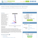 Swinging Pendulum (for High School)
