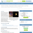 Using Spectral Data to Explore Saturn and Titan