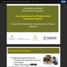 Core Elements of an Effective Field Education Program