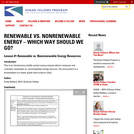 Renewable vs. Nonrenewable Energy: Which way should we go?