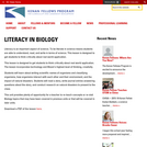 Literacy in Biology