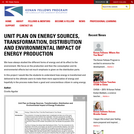 Unit Plan on Energy Sources, Transformation, Distribution and Environmental Impact of Energy Production