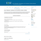 Electronic Journal of Science Education