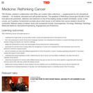 Medicine: Rethinking Cancer