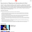 Neuroscience: Mapping and Manipulating the Brain