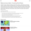 Media and journalism: Covering World News