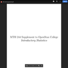 MTH 244 Supplement to OpenStax Statistics