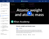 Atomic weight and atomic mass