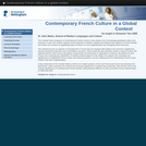 Contemporary French culture in a global context