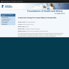 Foundations of health and illness
