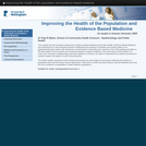 Improving the health of the population and evidence based medicine
