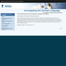 Investigating the German language