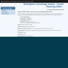 Nottingham advantage award career planning skills
