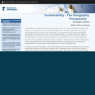 Sustainability: the geography perspective