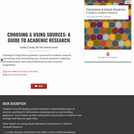 Choosing & Using Sources: A Guide to Academic Research