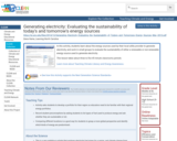Generating electricity: Evaluating the sustainability of today's and tomorrow's energy sources