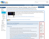 Increased Emissions: Climate Change, Lines of Evidence