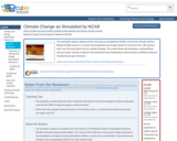 Climate Change as Simulated by NCAR