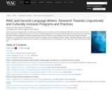 WAC and Second-Language Writers: Research Towards Linguistically and Culturally Inclusive Programs and Practices