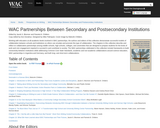 WAC Partnerships Between Secondary and Postsecondary Institutions