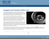 Navigation and Transitions in Online Units