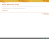 Key Elements of Personalized Learning