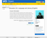 Education 151: Language and Literacy (English)
