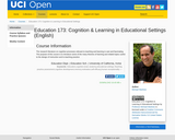 Education 173: Cognition & Learning in Educatonal Settings (English)