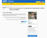 CEE 20: Introduction to Computational Engineering Problem Solving (English)