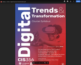 Syllabus:  Digital Trends and Transformations