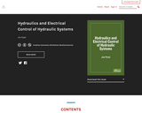 Hydraulics and Electrical Control of Hydraulic Systems