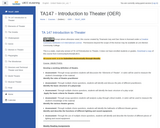 TA 147 -  Introduction to Theater