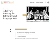 A Literary Glossary for Literature and Language Arts