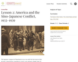 Lesson 2: America and the Sino-Japanese Conflict, 1933-1939