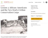 Lesson 3: African-Americans and the New Deal's Civilian Conservation Corps