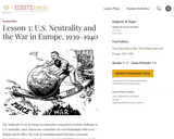 Lesson 3: U.S. Neutrality and the War in Europe, 1939-1940