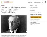 Lesson 4: Fighting for Peace: The Fate of Wilson's Fourteen Points