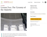 Lesson Two. The Tyranny of the Majority