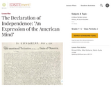 The Declaration of Independence: "An Expression of the American Mind"