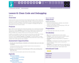 CS Discoveries 2019-2020: Web Development Lesson 2.8: Clean Code and Debugging