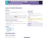 CS Discoveries 2019-2020: Interactive Animations and Games Lesson 3.9: Sprite Movement
