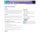 CS Discoveries 2019-2020: Interactive Animations and Games Lesson 3.19: Functions