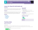 CS Fundamentals 6.16: Virtual Pet with Sprite Lab