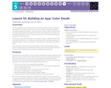 CS Principles 2019-2020 5.10: Building an App: Color Sleuth