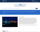 Geo-Resource Evaluation and Investment Analysis