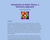 Introduction to Game Theory: a Discovery Approach