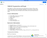 Syllabus and course plan for MSD 107: Organizations and People